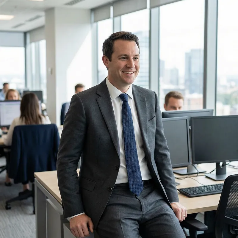 Professional Office Portrait in Business Suit