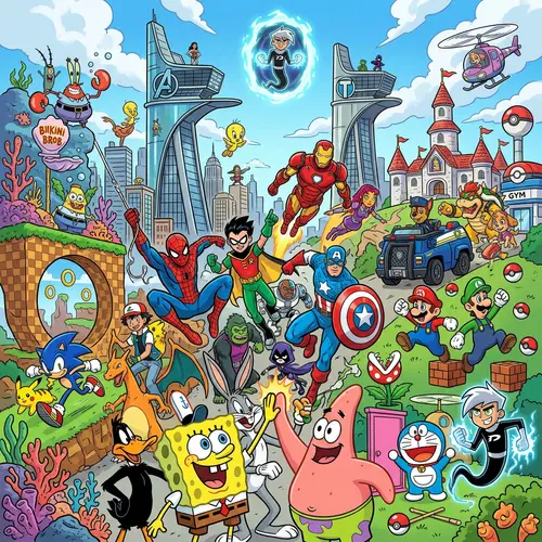 Ultimate Cartoon Mashup: SpongeBob to Sonic