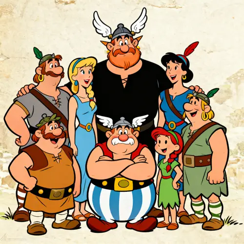 Cartoon Based on Original Group Photo in Gaulish Style