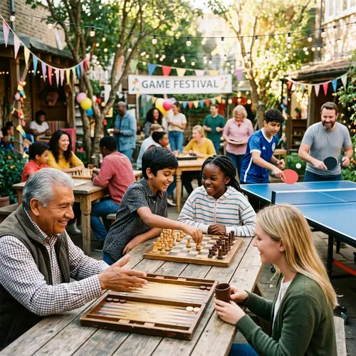 Diverse Games: Chess, Backgammon, Table Tennis Fun