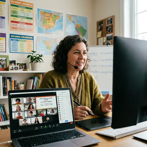 Dedicated Spanish Teacher: Engaging Online Classes