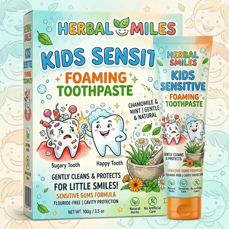 Kids Sensitive Foaming Toothpaste Packaging Design Kids Sensitive Foaming Toothpaste Packaging Design