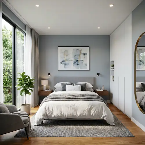 Modern Style 15 Sqm Bedroom Design | Sleek Furniture & Natural Light