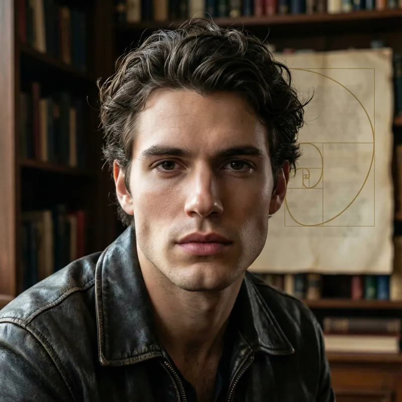 Mysterious Beauty: Handsome Man Embodies Golden Ratio Features