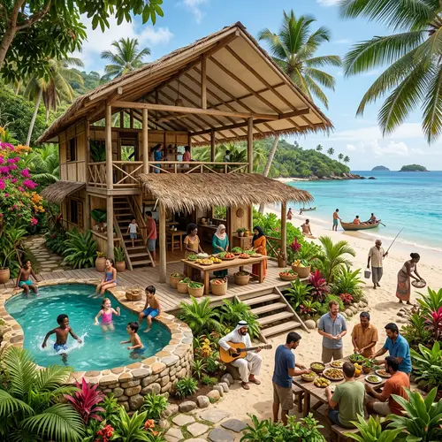 Discover a Tropical Island Tribal Community