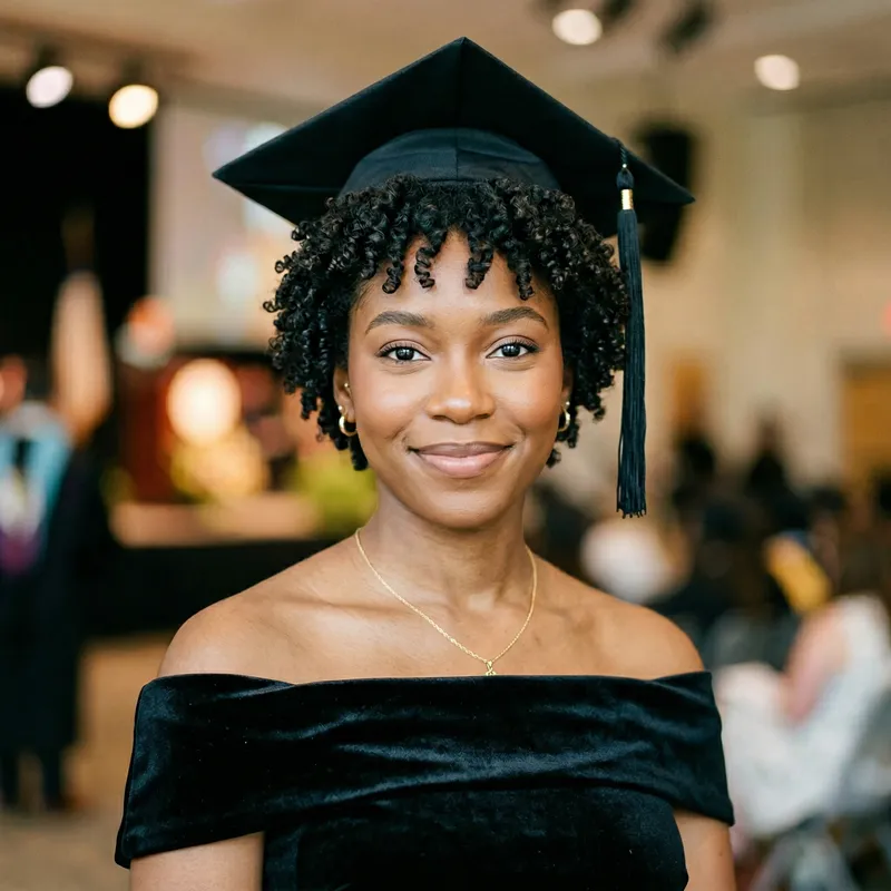 Elegant Graduation Headshot with Subtle Style