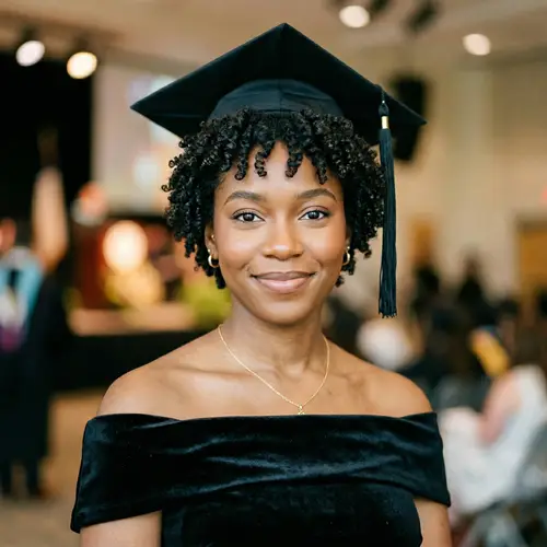 Elegant Graduation Headshot with Subtle Style