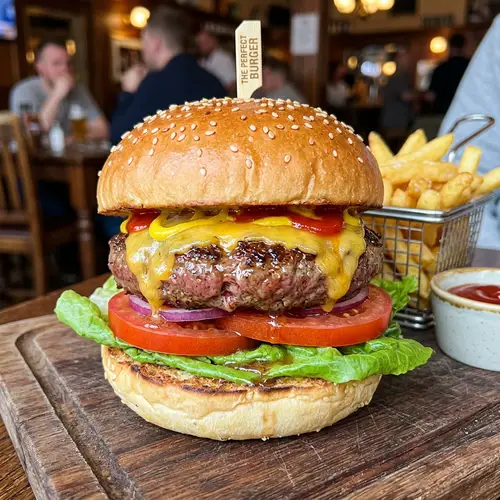 Delicious and Juicy Burger - Perfectly Crafted