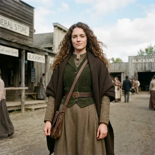 Carol - Young Woman with Resilient Expression in Traditional Outfit