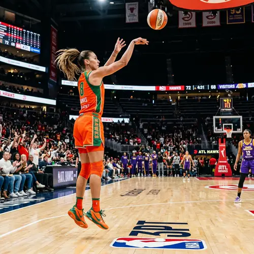 Caitlyn Clark | Female Basketball Player Shooting Three-Pointer