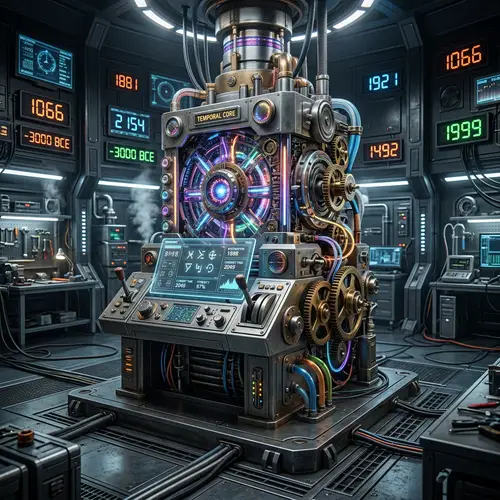 Realistic Sci-Fi Time Machine Room | Futuristic Furnishings