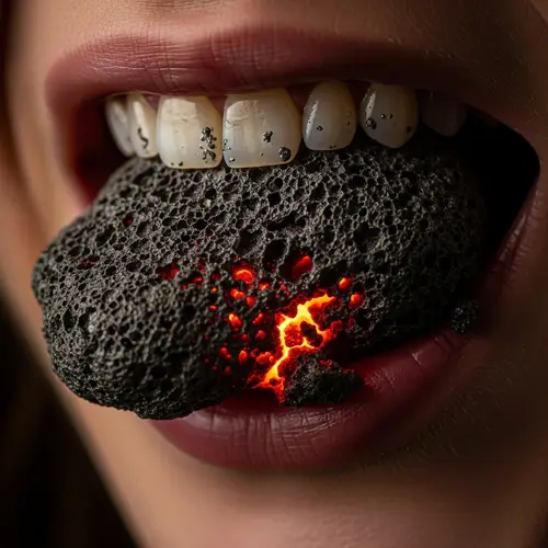 ASMR Eating a Lava Rock - Sensory Experience