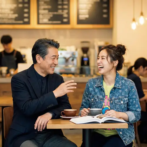 Age-Difference Asian Couple: Elegant Wisdom meets Youthful Vitality