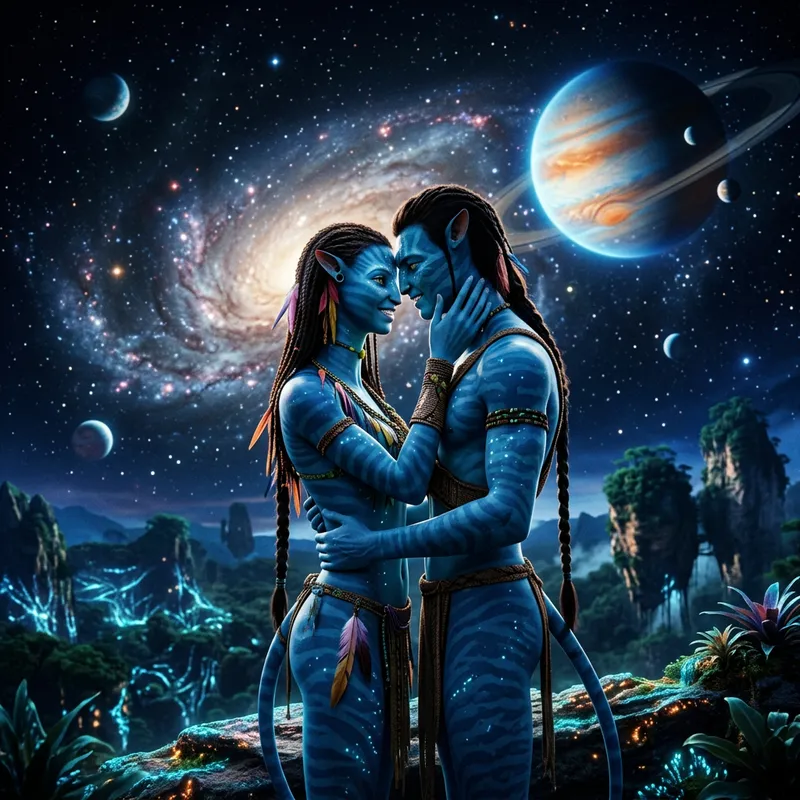 Interstellar Love: Avatars in Cosmic Embrace