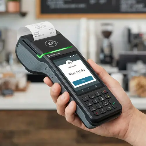 Compact Clover Flex Debit Machine - Handheld Design