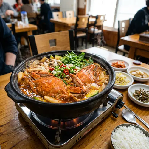 Delicious 꽃게탕: A Korean Soft-Shelled Crab Soup