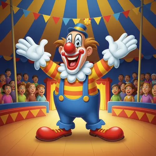 Colorful Cartoon Clown Fun