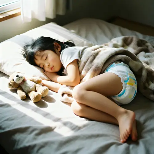 5 Year Old Girl Sleeping in Pull-Ups