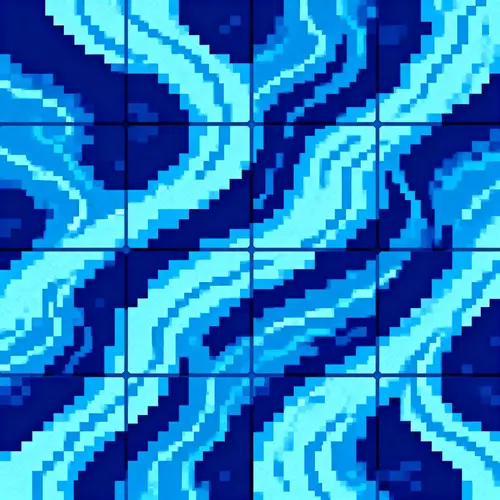 32x32 River Tile Map for Video Games