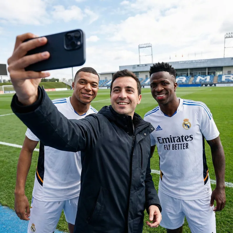 Epic Selfie with Real Madrid Stars at Bernabeu