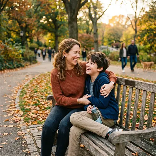 Cherished Moments: Mother and 12-Year-Old Son