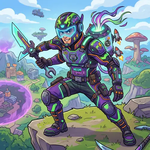 Original Fortnite-Inspired Male Character Skin Illustration