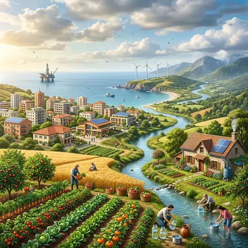 Diverse Resources: Food, Water, Shelter, and Energy | Visual Harmony