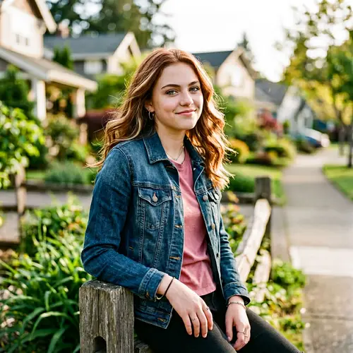 Captivating Portrait of a Teenage Girl with Auburn Hair