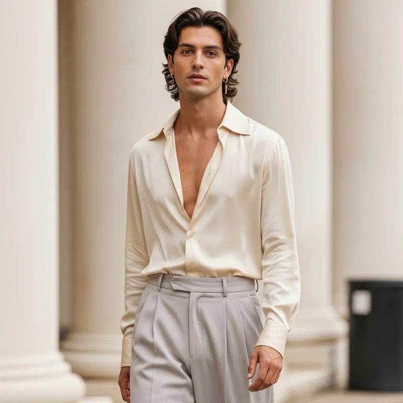 Stylish Man with Mysterious Expression