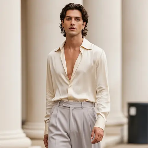 Stylish Man with Mysterious Expression