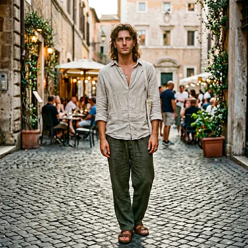 Stylish Man with Mysterious Expression