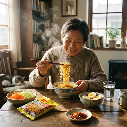 Delicious Maggi Noodles in Cozy Setting