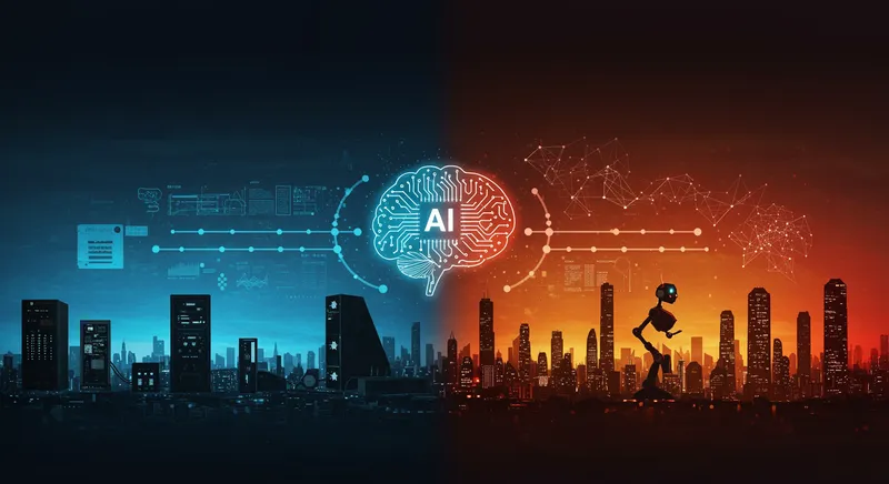 Cinematic AI Evolution YouTube Thumbnail Design