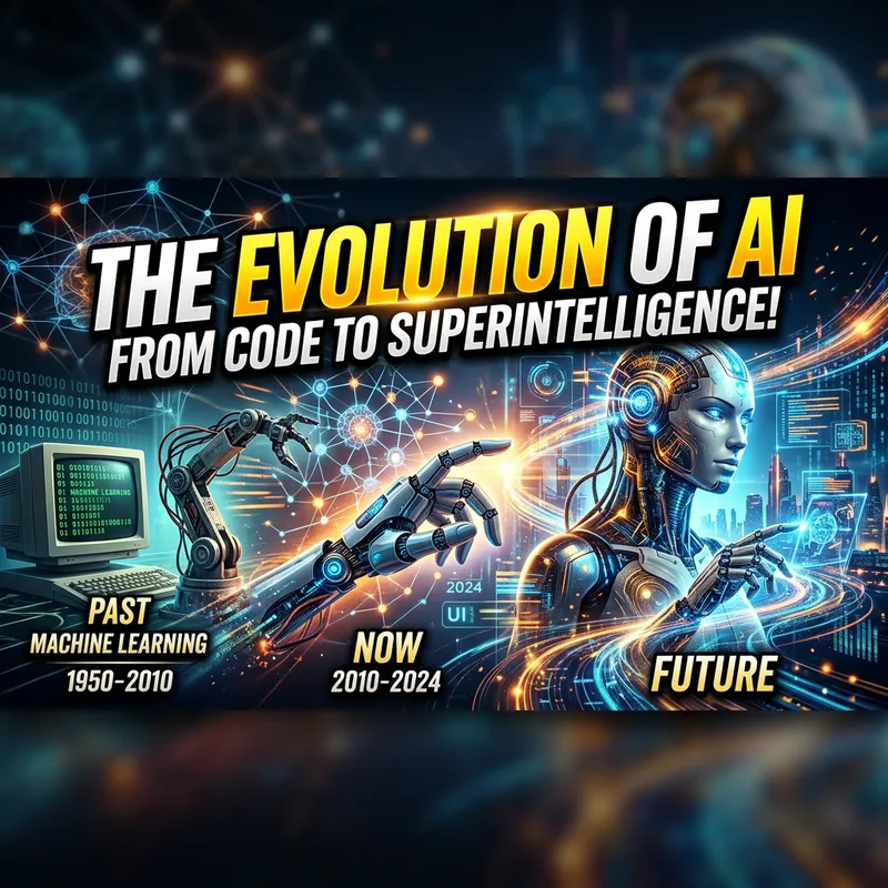 Cinematic AI Evolution YouTube Thumbnail Design Cinematic AI Evolution YouTube Thumbnail Design