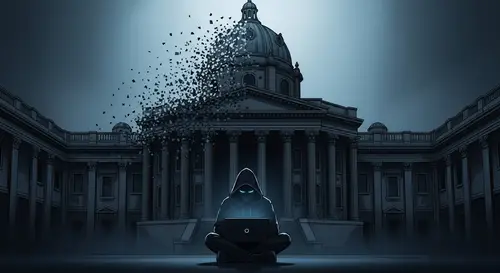 Cinematic Hacker in Digital Decay