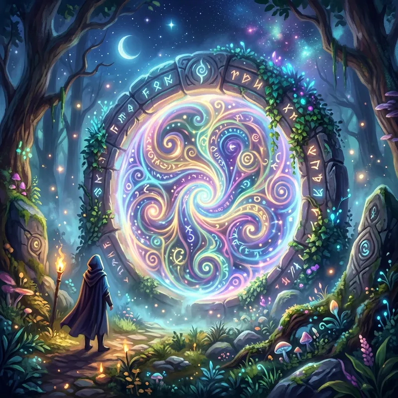 Mystical Portal Bathed in Glowing Luminescence | Fantasy Art Mystical Portal Bathed in Glowing Luminescence | Fantasy Art