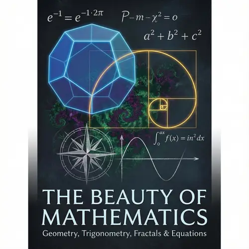 Stunning Math Book Cover with Geometric Designs