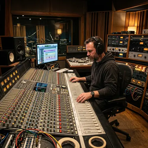 Hyper Realistic Analog Music Mixing Studio
