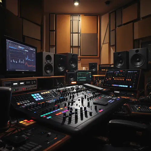 Hyper Realistic Analog Music Mixing Studio
