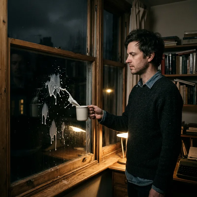 Poet Splashing Milk into Night Ponds | Ethereal Poetry Scene