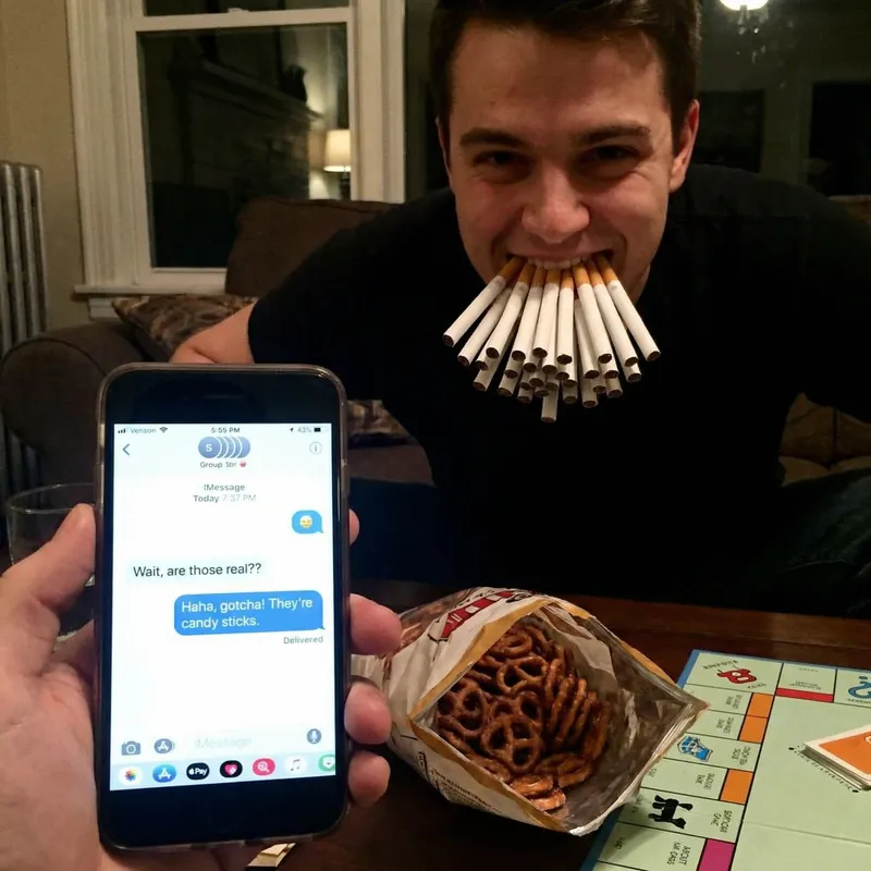 Cigarette Prank Photo Ideas for Friends