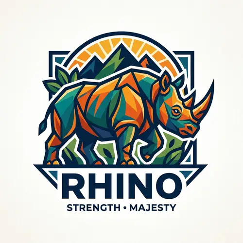 Modern Rhinoceros Logo Design | Creative Illustration