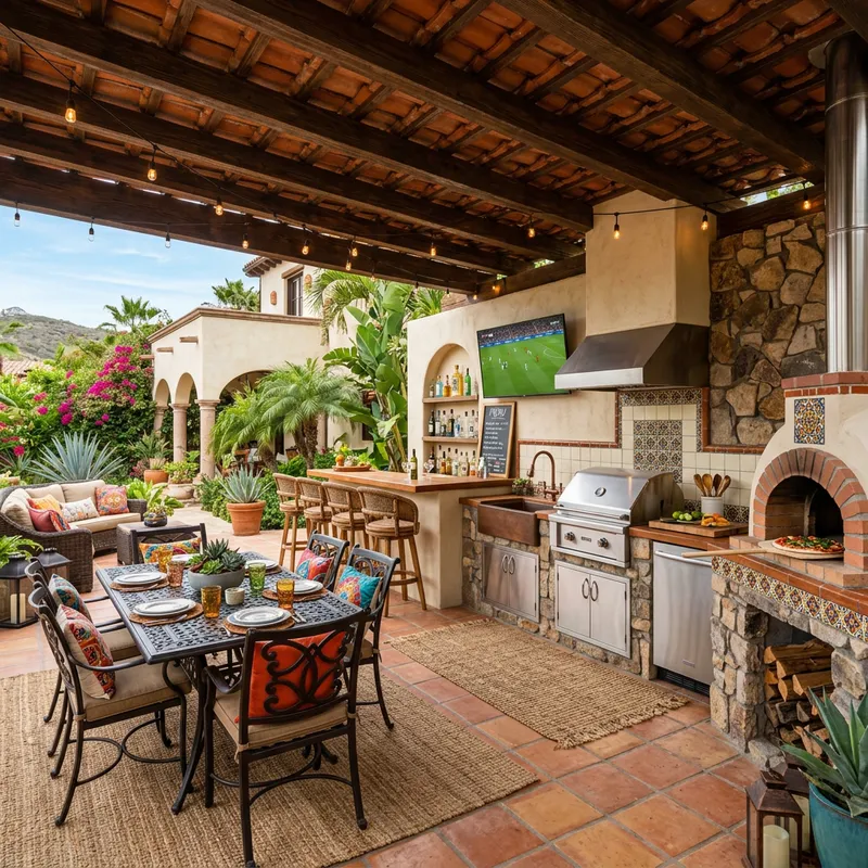 Beautiful Custom Outdoor Mexican Kitchen Designs