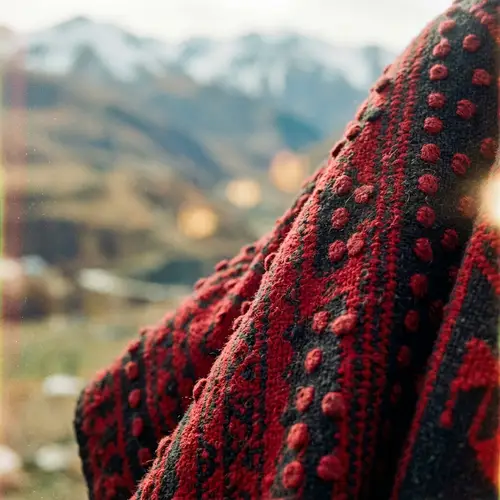 Caucasian Energy Abstract Art | Eurasia Knitted Fur Dots