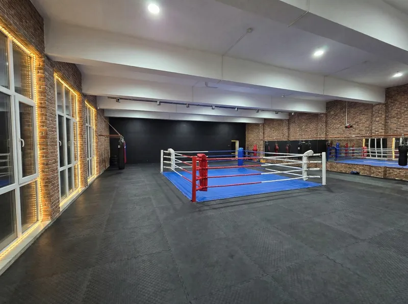 Transform Your Gym: Black Tatami & Blue Ring Flooring