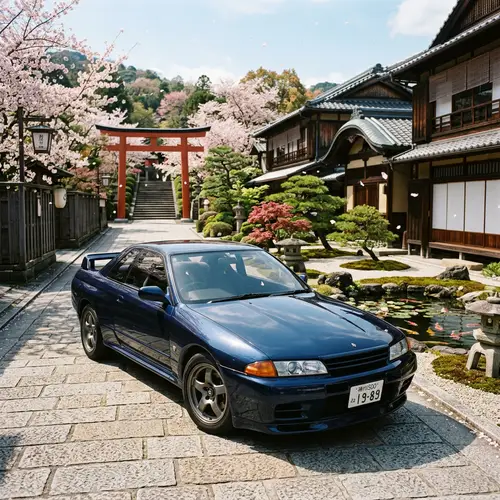 Pristine 1989 Nissan GTR in Japanese Garden Setting