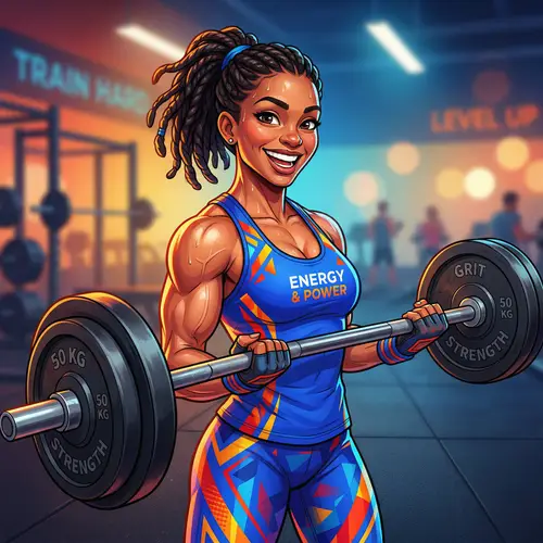 Dynamic Fitness Trainer Illustration
