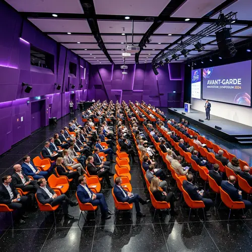 Modern Conference Hall with Vibrant Design