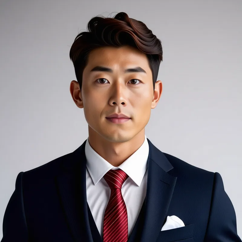 Handsome Korean Man in Japanese Business Suit Handsome Korean Man in Japanese Business Suit
