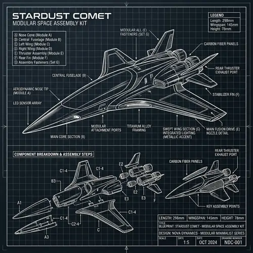 Elegant Futuristic Flying Object for Sci-Fi Enthusiasts